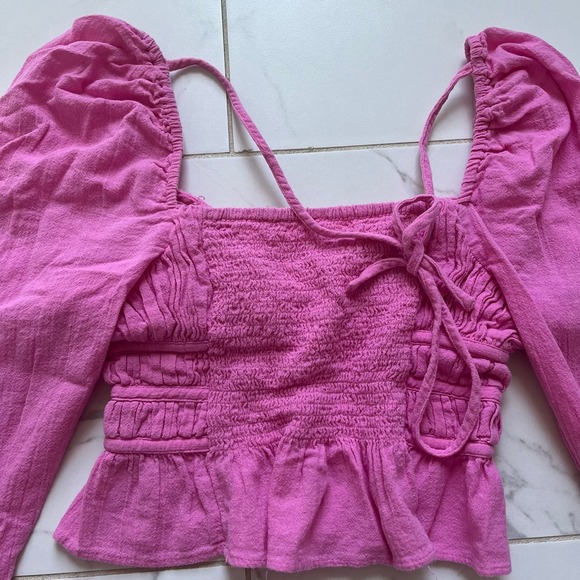 Free People Chloe Top Hot Pink XS - Picture 8 of 9